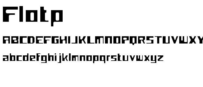 Flotp font