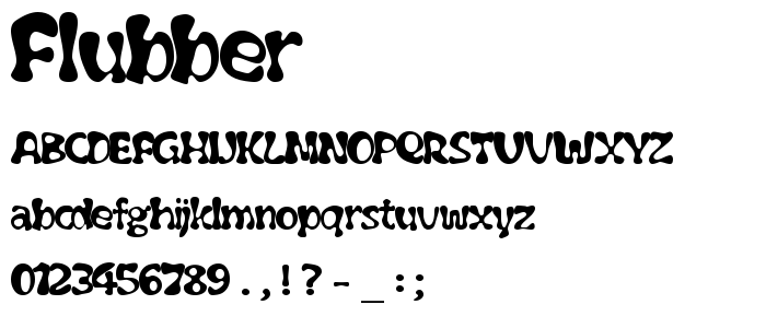Flubber font