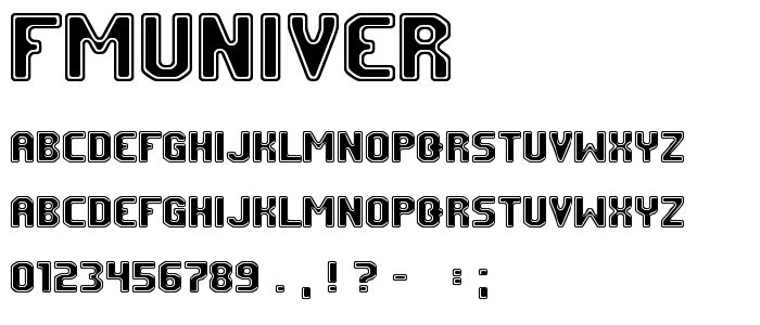 Fmuniver font