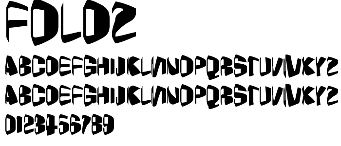 Foldz font