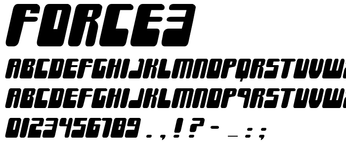 Force3 font