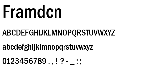 Framdcn font