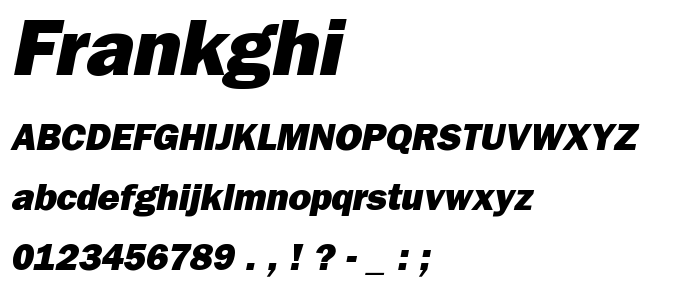 Frankghi font