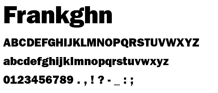 Frankghn font