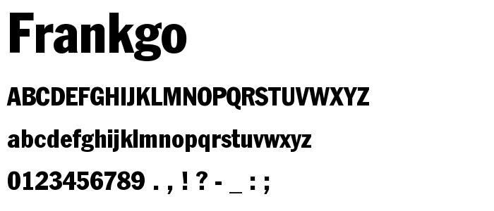 Frankgo font
