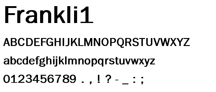 Frankli1 font