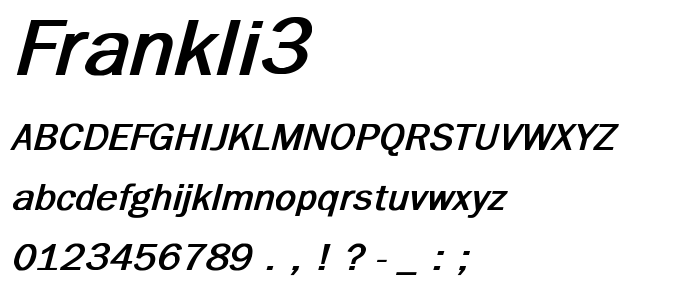 Frankli3 font