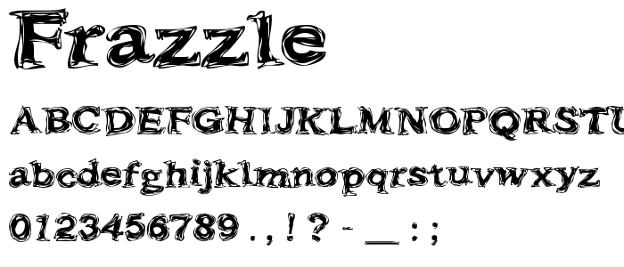 Frazzle font