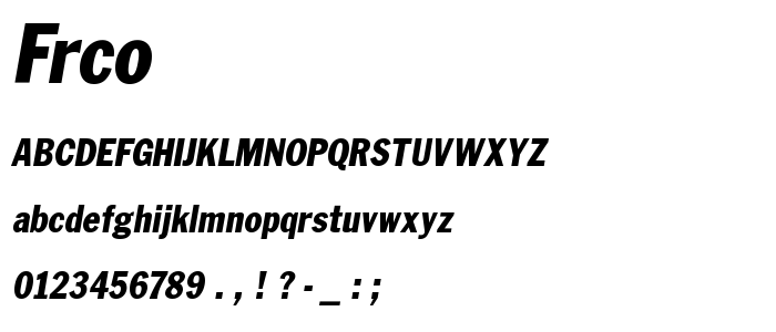 Frco font