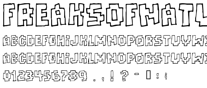 Freaksofnature font