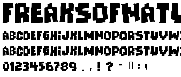 Freaksofnaturemassive font