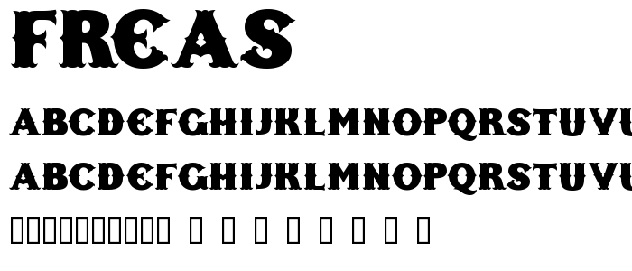 Freas font