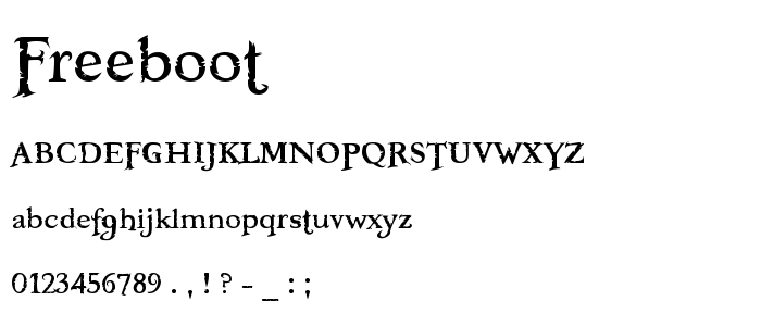 Freeboot font