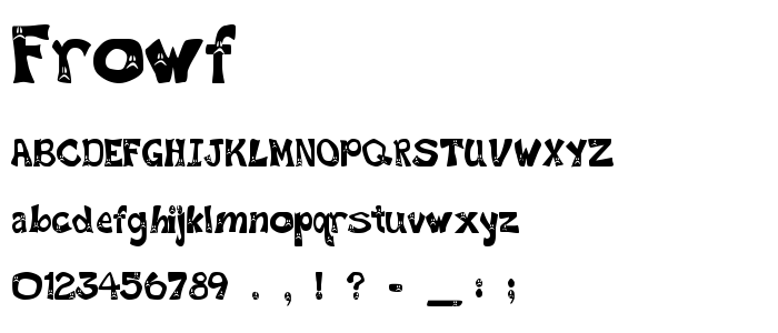 Frowf font