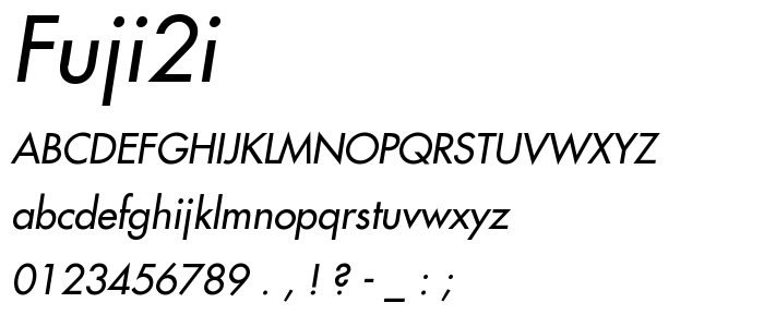 Fuji2i font