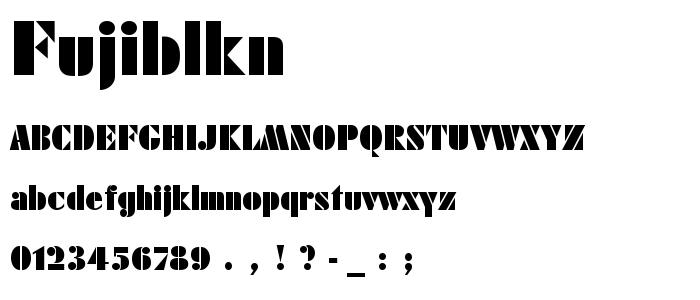 Fujiblkn font