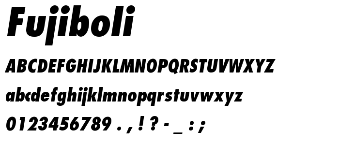 Fujiboli font