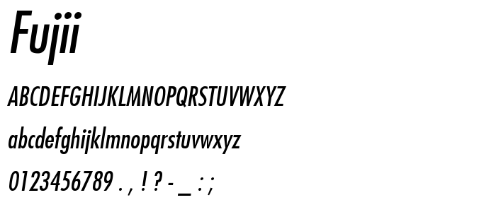 Fujii font