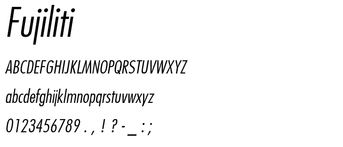 Fujiliti font