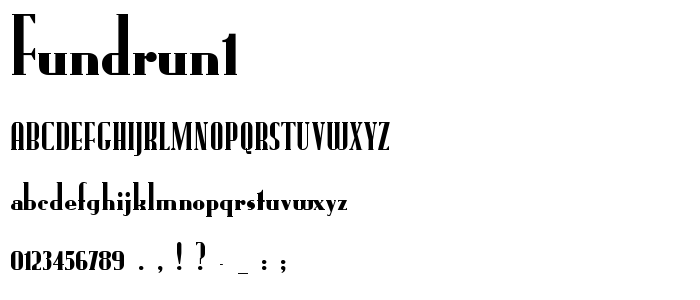 Fundrun1 font