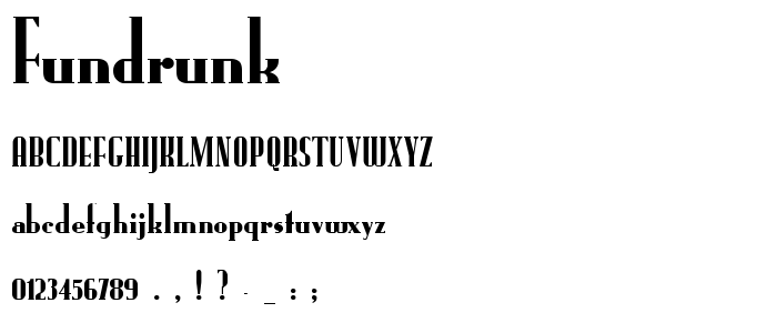 Fundrunk font