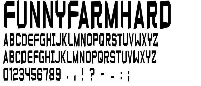 Funnyfarmhard font