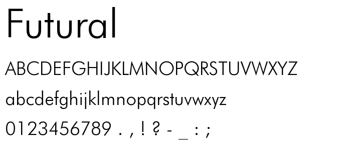 Futural font