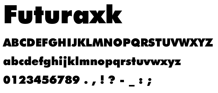 Futuraxk font