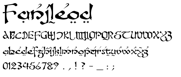 Fanjleod font