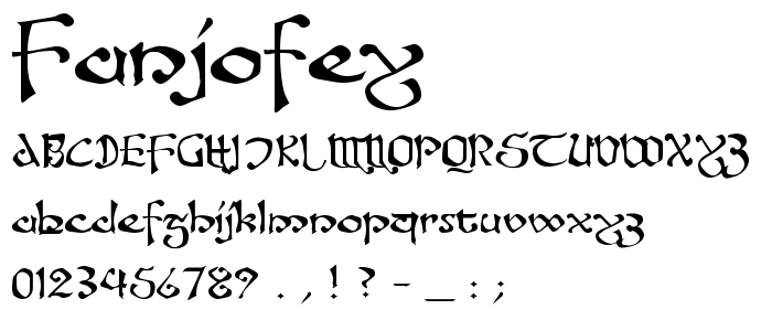 Fanjofey font