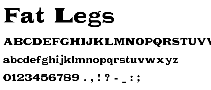 Fat_Legs font