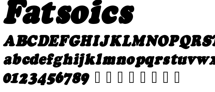 Fatsoics font