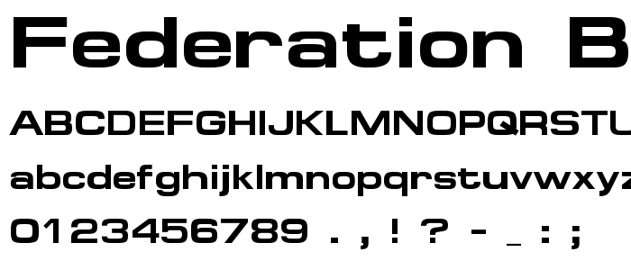 Federation_Bold font