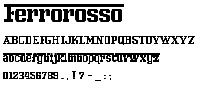 Ferrorosso font