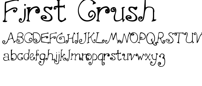 First_Crush font