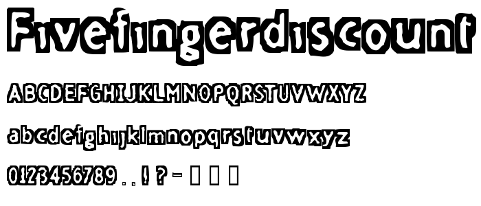 Fivefingerdiscount font