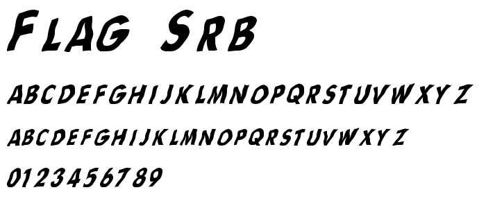 Flag Srb font