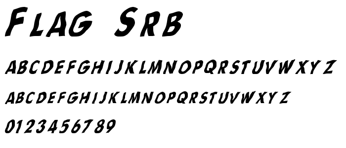Flag_Srb font