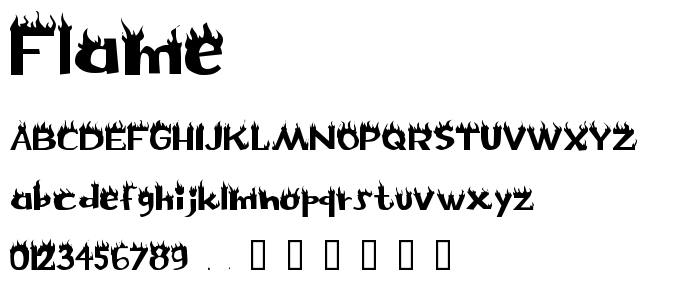 Flame font