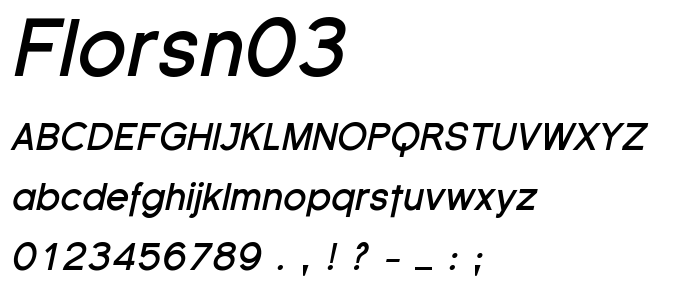 Florsn03 font