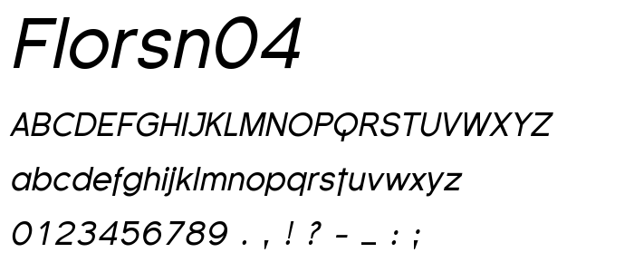 Florsn04 font