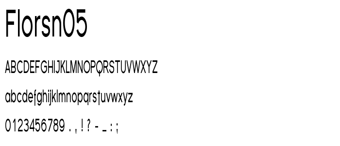 Florsn05 font