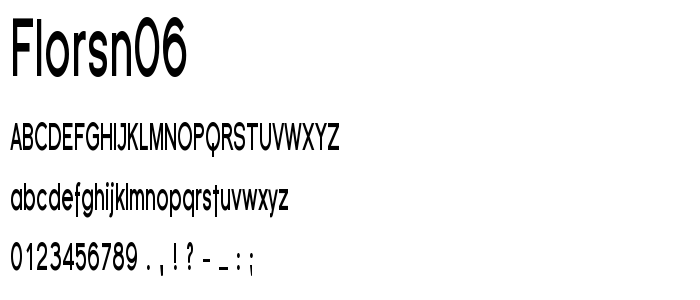 Florsn06 font