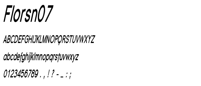 Florsn07 font