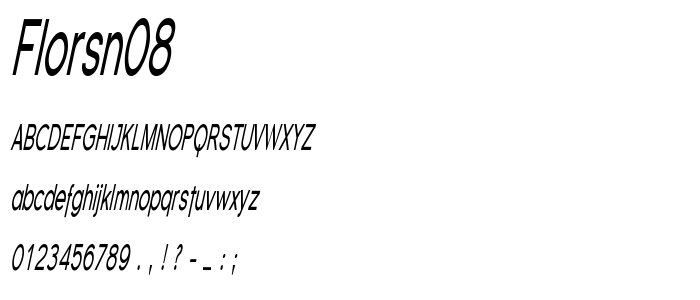 Florsn08 font