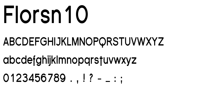 Florsn10 font