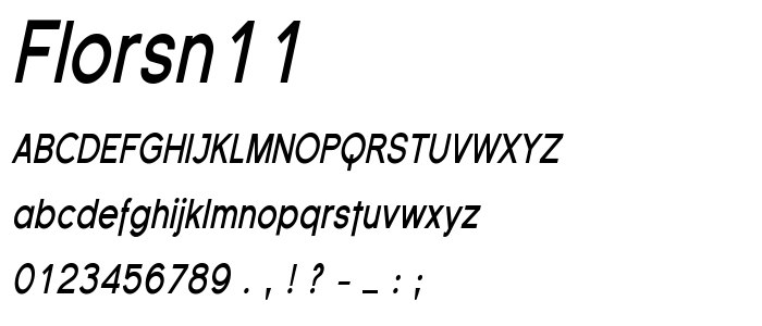 Florsn11 font