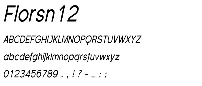 Florsn12 font