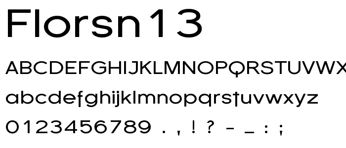 Florsn13 font