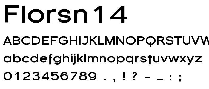 Florsn14 font